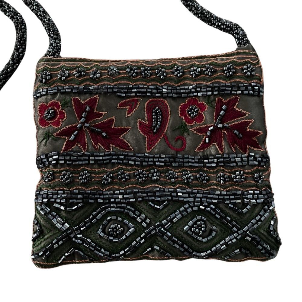 Vintage Hand Beaded Mini Crossbody Purse EUC - Picture 2 of 5